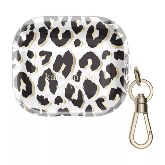 🆕🎉HP🎉KATE SPADE AIRPODS 3RD GENERATION CASE:NIB LEOPARD - Picture 1 of 6